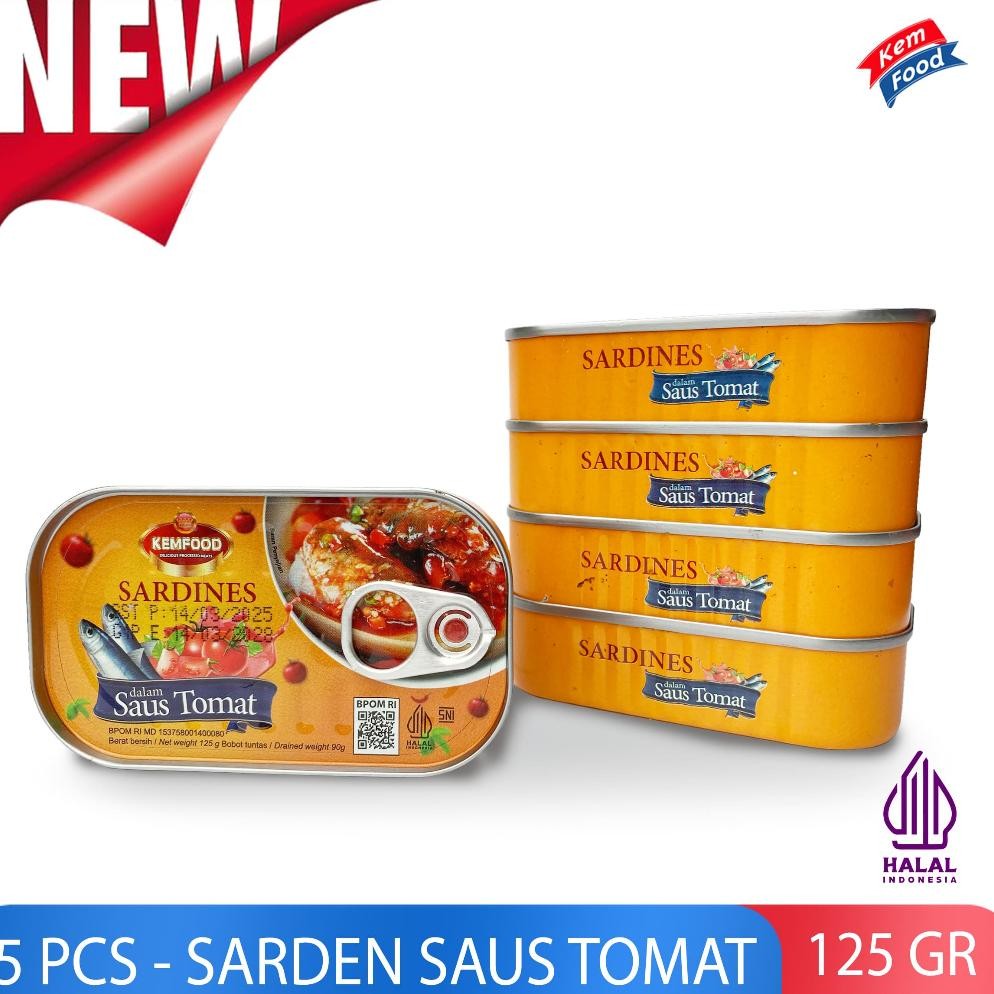

NO_MORE PAKET 5 PCS SARDEN SAUS TOMAT - Kemfood Sarden Saus Tomat - 125 gr