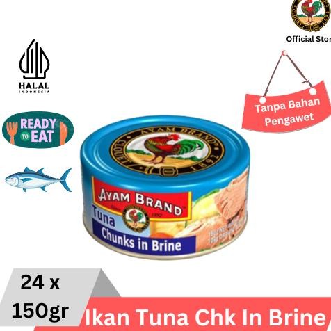 

NO_MORE Ayam Brand - Ikan Tuna Kaleng Chunk In Brine 24 pcs 150gr