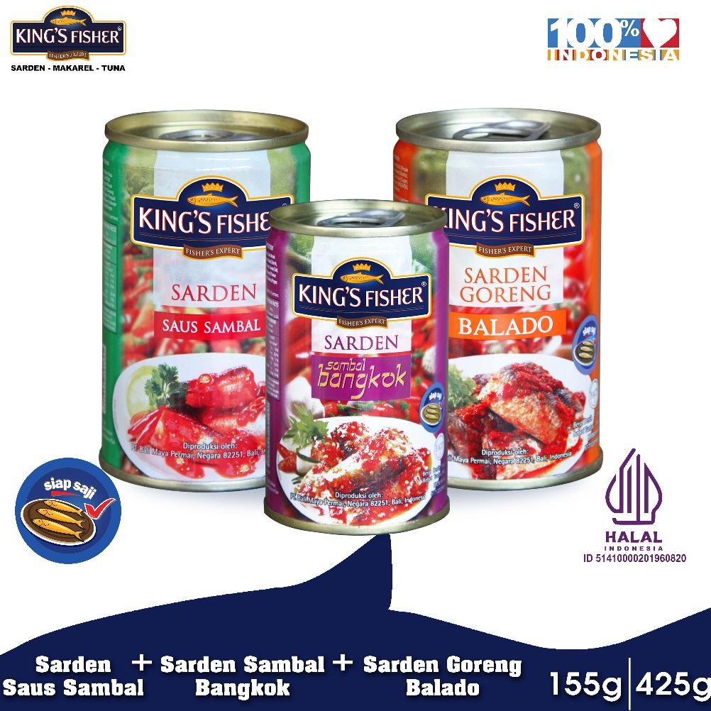 

NO_MORE Paket Sarden 1 sarden sambal balado 425 bangkok 155 King's Fisher