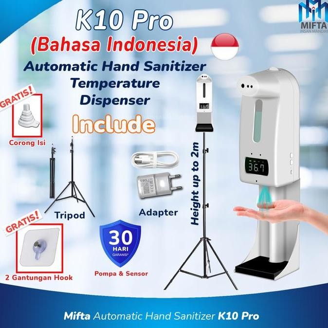 K10 Pro Infrared Thermometer 2 In 1 Hand Sanitizer Otomatis / K10 Pro