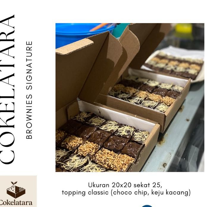 

Fudgy Brownies Sekat Ukuran 20X20 25 Sekat