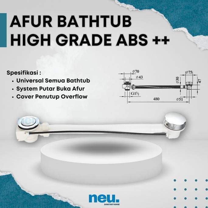 Afur Bathtub Avur Pvc Pembuangan Air Bathup Bathub