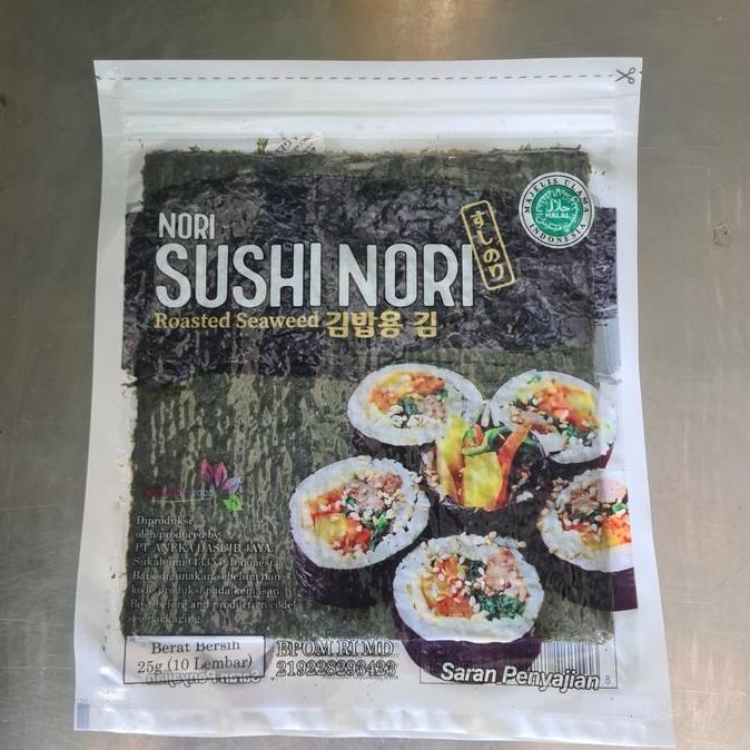

Produk Baru!! Sushi Nori Halal Isi 10 Lembar - Rumput Laut Kering Seaweed Kimbap