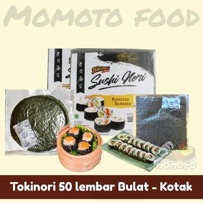

Produk Baru!! Tokinori Sushi Nori Halal 50 Lembar - Seaweed Kotak Bulat Sushi Kimbap