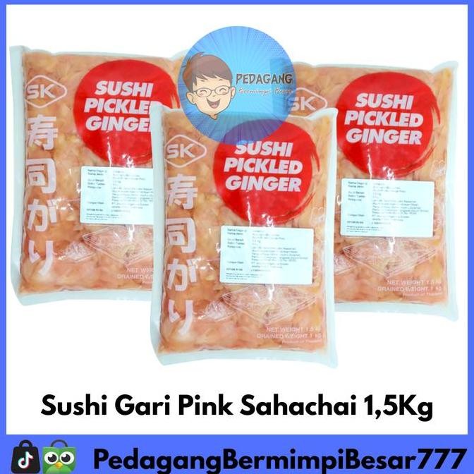 

Produk Baru!! Sushi Gari Pink Sahachai 1.5Kg - Acar Jahe Pink Jepang Original untuk Sushi