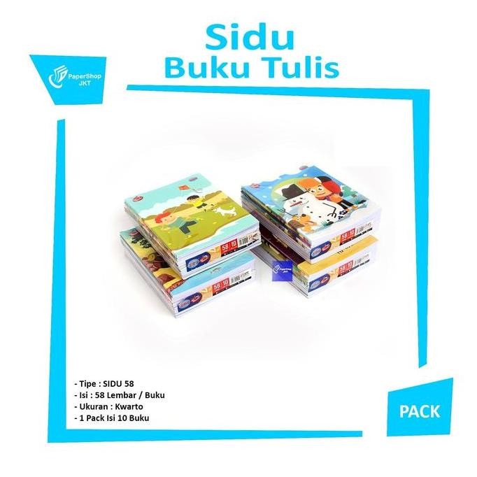 

READY SIDU BUKU TULIS SINAR DUNIA 58 LEMBAR PER PACK ISI 10 BUKU