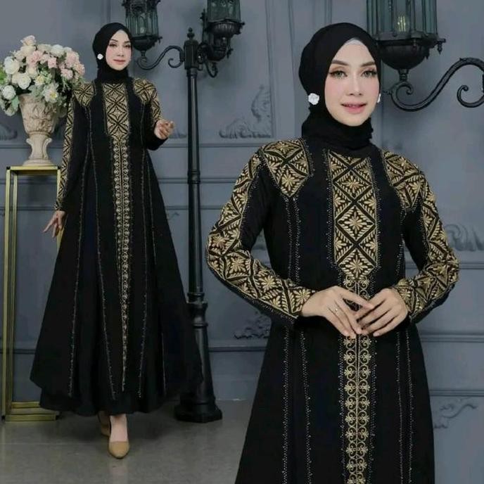 Abaya Renda Tangan Mewah Series 801