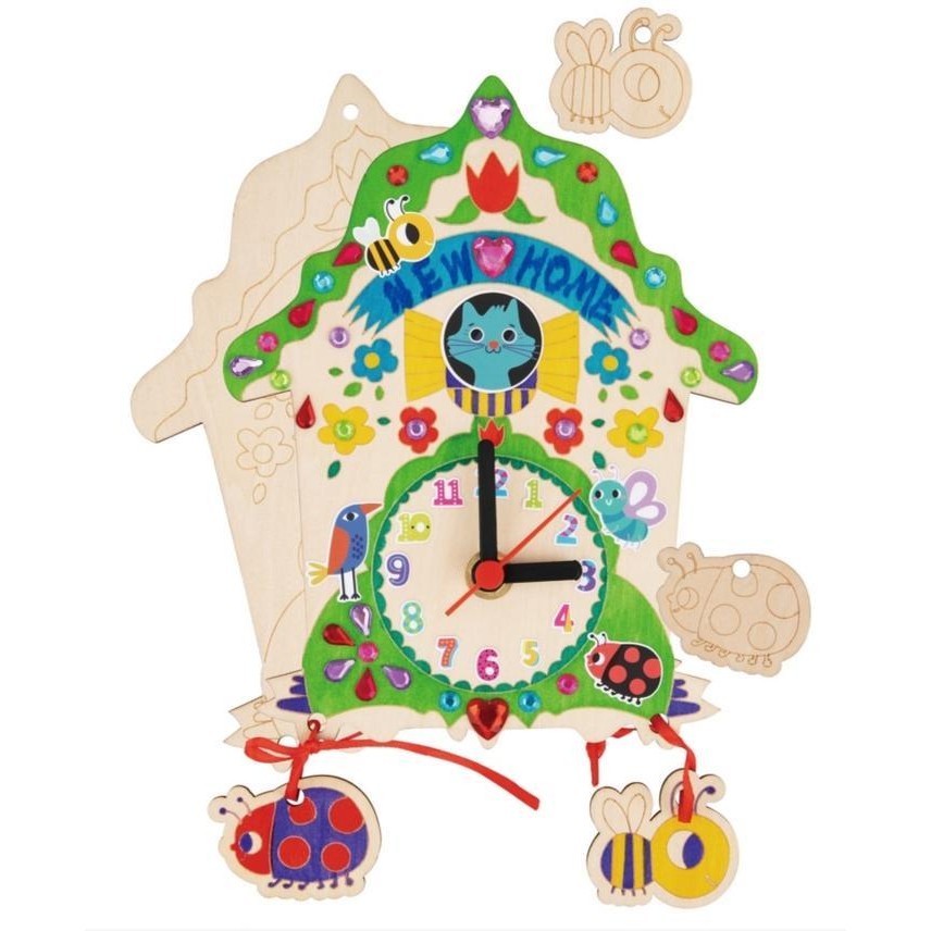 Wooden Clock DIY Seni Membuat Jam Belajar Mengenal Waktu Kegiatan Anak Terbaru