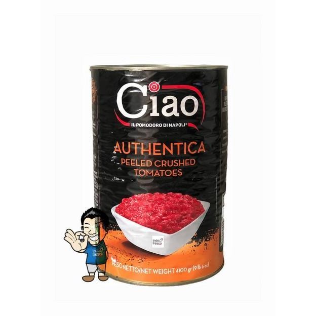 

Promo Ciao Tomato Puree Pizza 4100g - Crushed Tomatoes Saus Tomat Pizza Ori