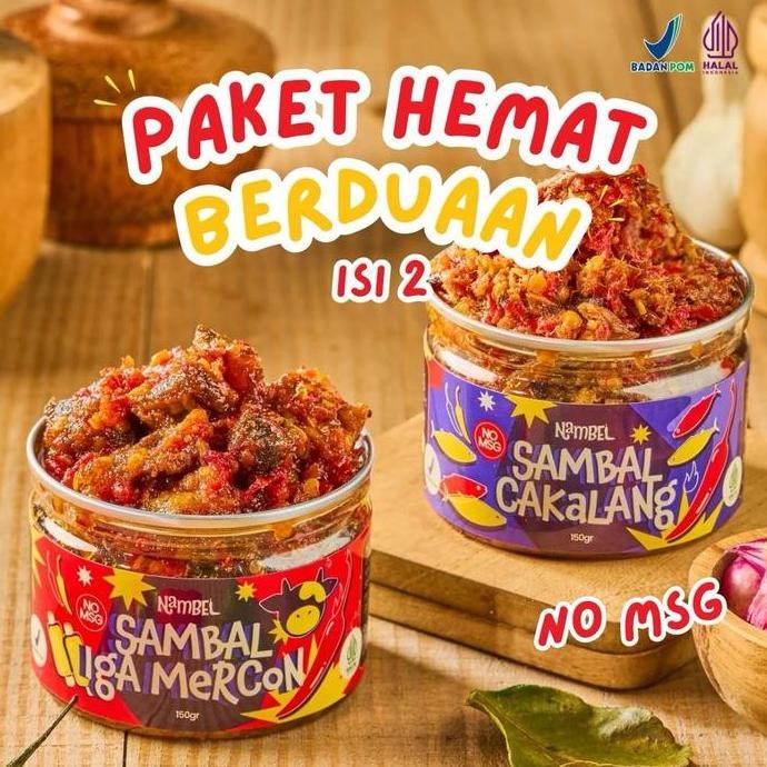 

Promo Nambel Sambal Paket Berdua Isi 2pcs - NO MSG Bisa Pilih Varian