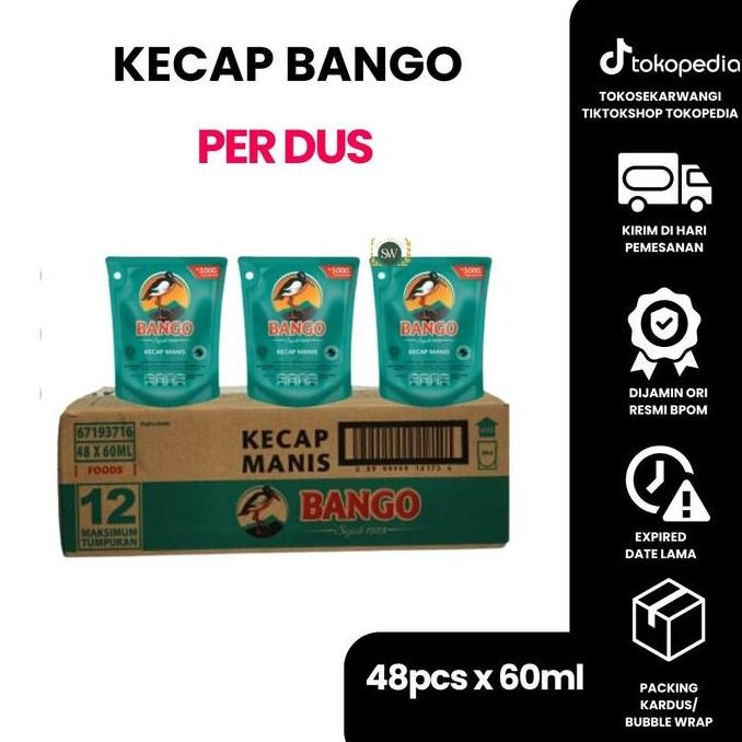 

Promo Kecap Manis Bango 60ml per Dus Isi 48pcs - Kecap Kedelai Sachet Mini