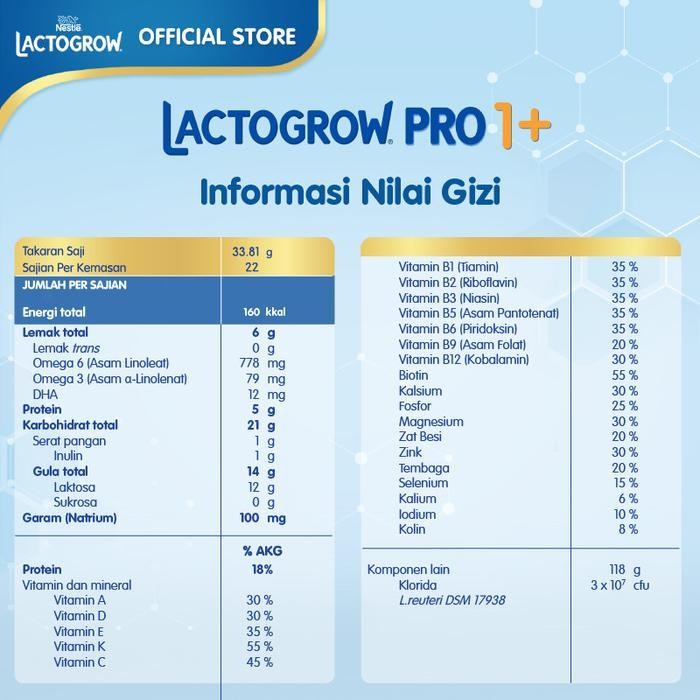 

Ls Lactogrow 3 Rasa Vanila Susu Pertumbuhan 1-3 Tahun Kemasan 735Gr