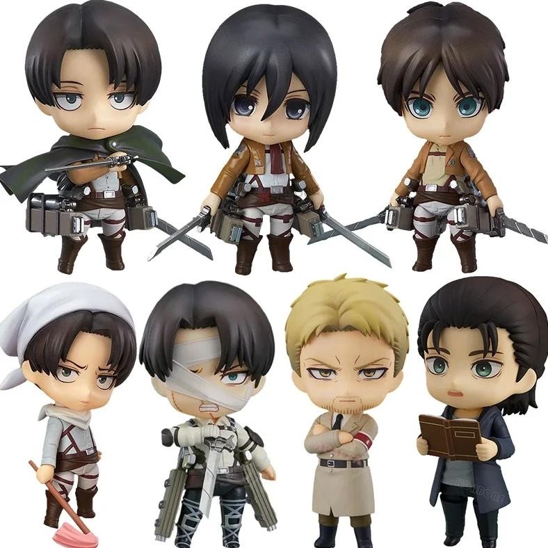 Attack On Titan Levi Ackerman Anime Figure #375 Eren Yeager Action Figure Mikasa Ackerman Figurine C