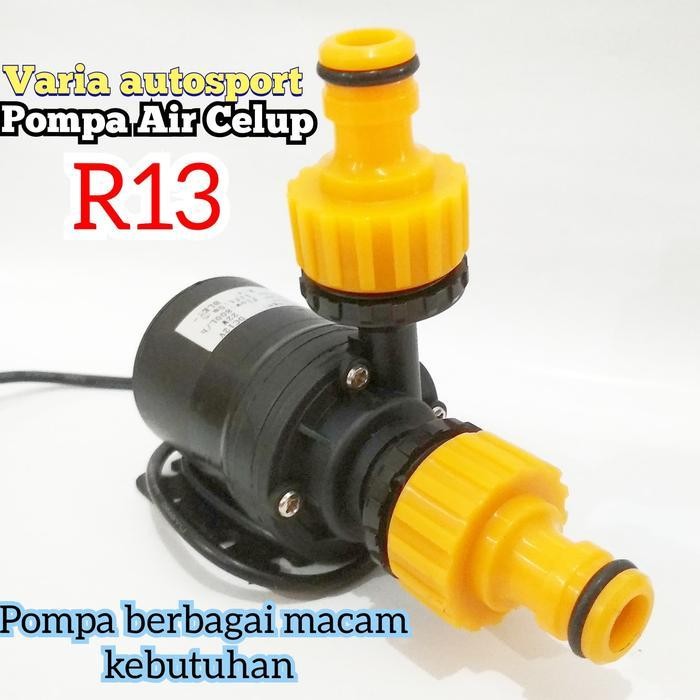 AS Pompa Air Celup R13 Mini DC 12V Kolam ikan Aquarium