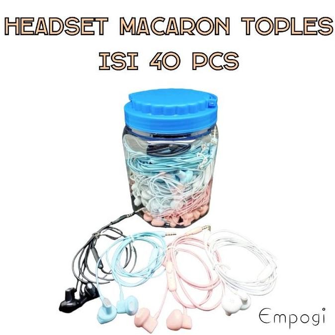 [DAPAT 1 TOPLES ISI 40 PCS] HF MB-U92 + MIC HEADSET MACARON WIRED KABEL MURAH KUALITAS BAGUS MACARON