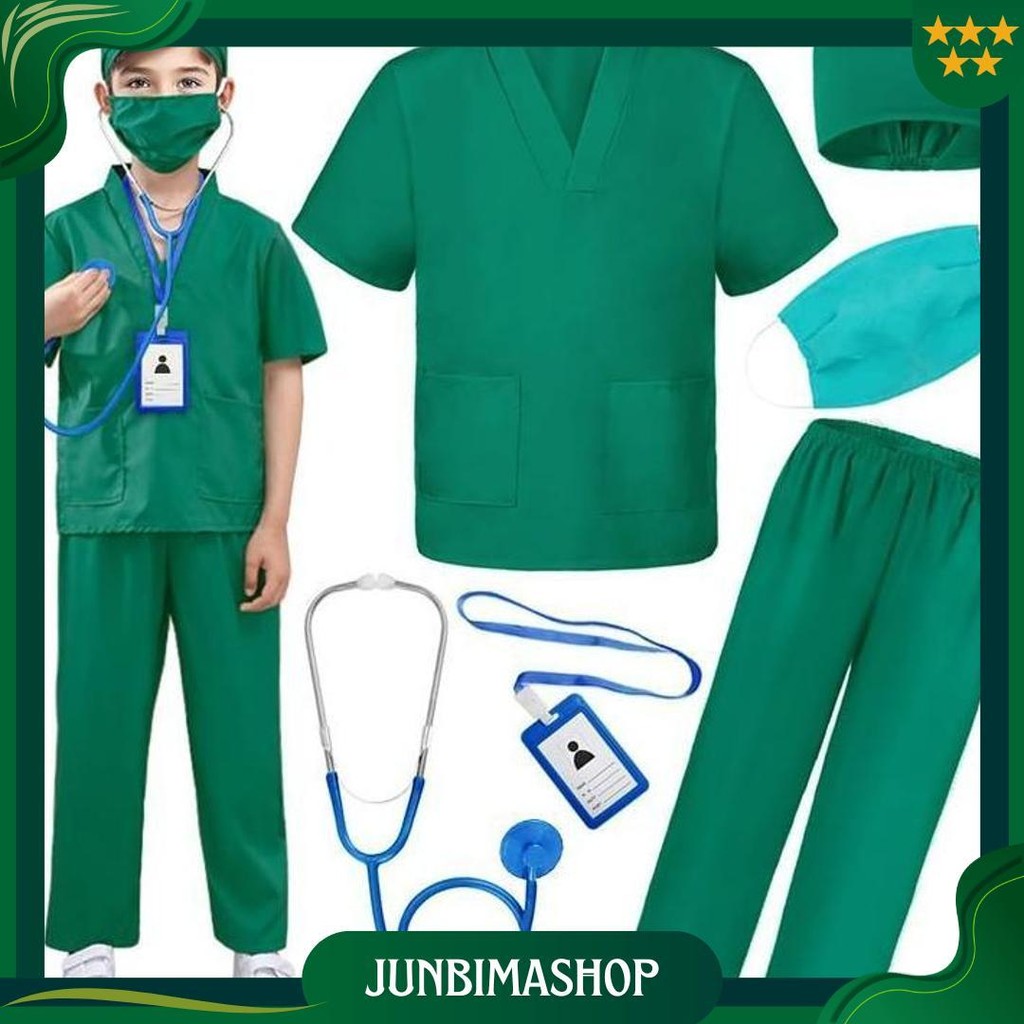 Kidzone.Id - Baju Profesi Anak Dokter Bedah Seragam Scrub Dokter Untuk Anak Scrub Kids Promo Puncak 