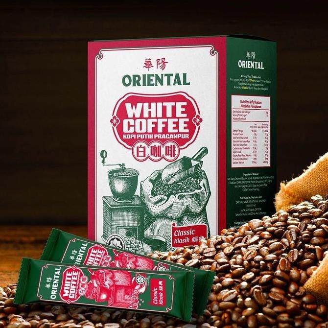 

best seller] ORIENTAL KOPI WHITE COFFEE MALAYSIA [1 Box isi 10 Sachets]