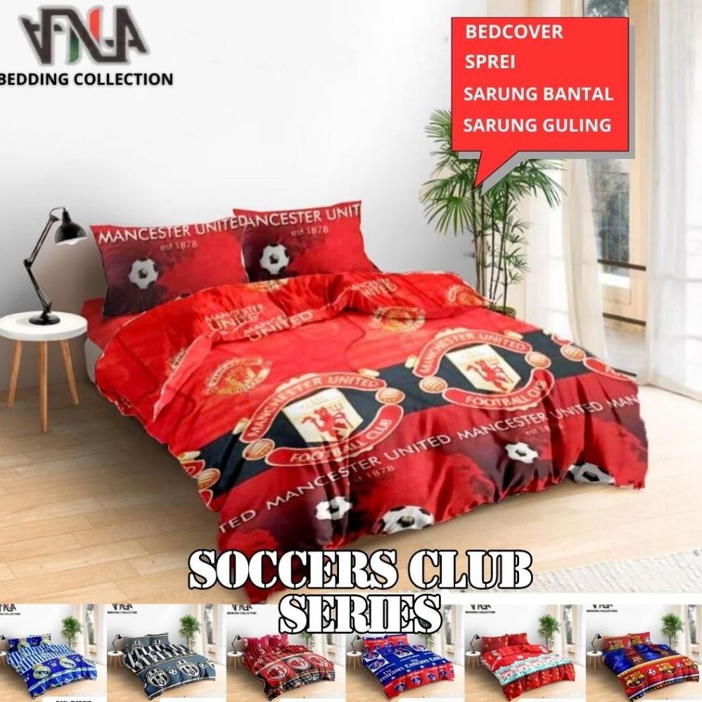 BEDCOVER SET MOTIF CLUB BOLA/Bedcover+Sprei Motif Gambar Logo Club Bola AST Nugi