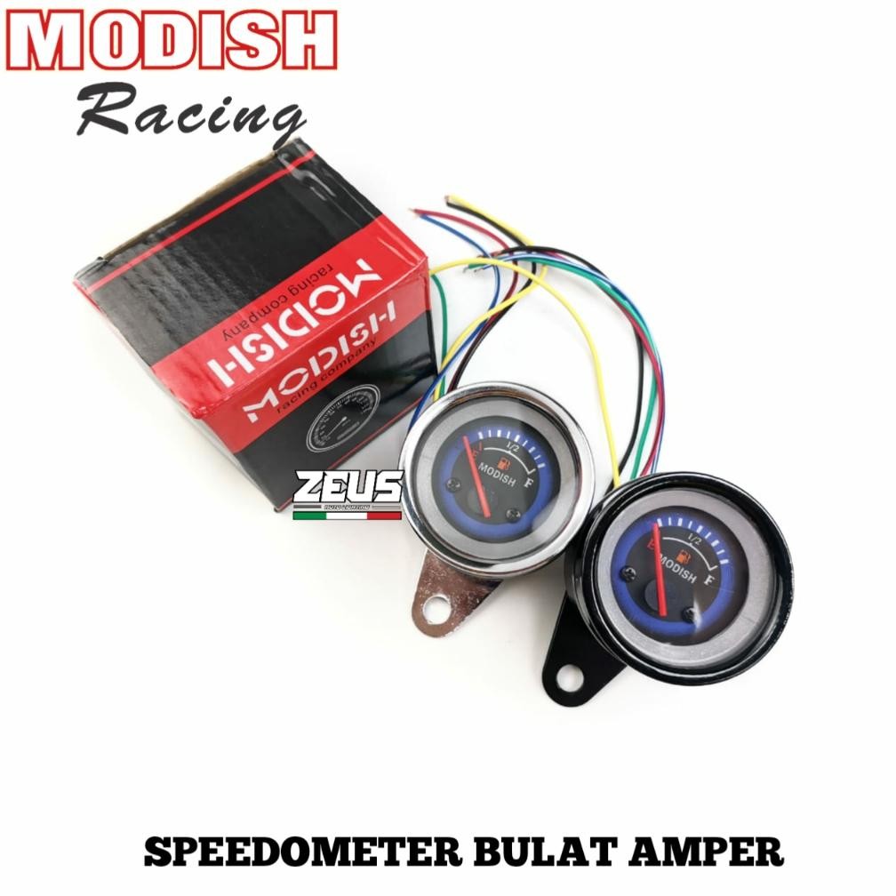 PROMO-Speedometer Bulat Amper Bensin Jarum LED Bulat 12 Volt Jarum Fuel Meter Bensin Analog Motor Un