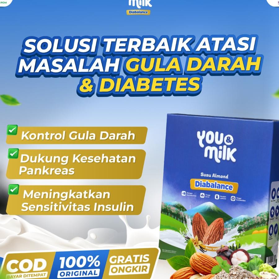 

You Milk Diabalance Susu Almond Turunkan Gula Darah Cegah Diabetes Mengurangi Kesemutan