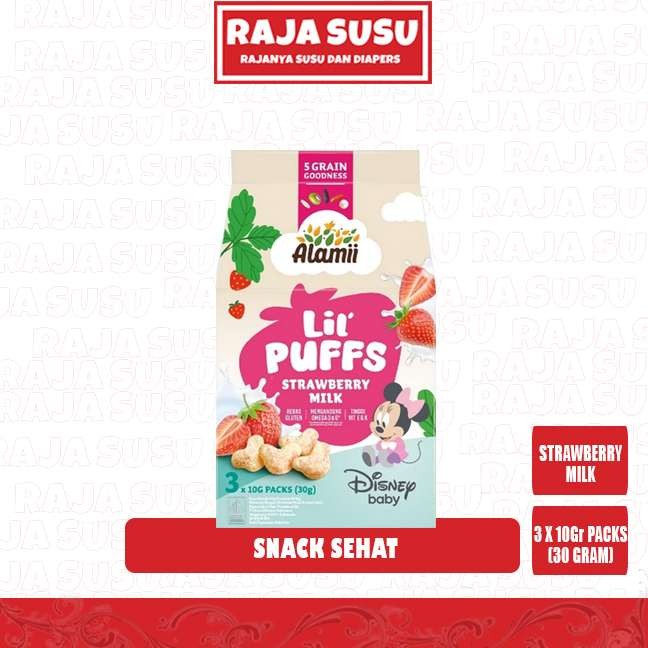 

ALAMII LIL PUFFS STRAWBERRY MILK 30GR - RAJA SUSU
