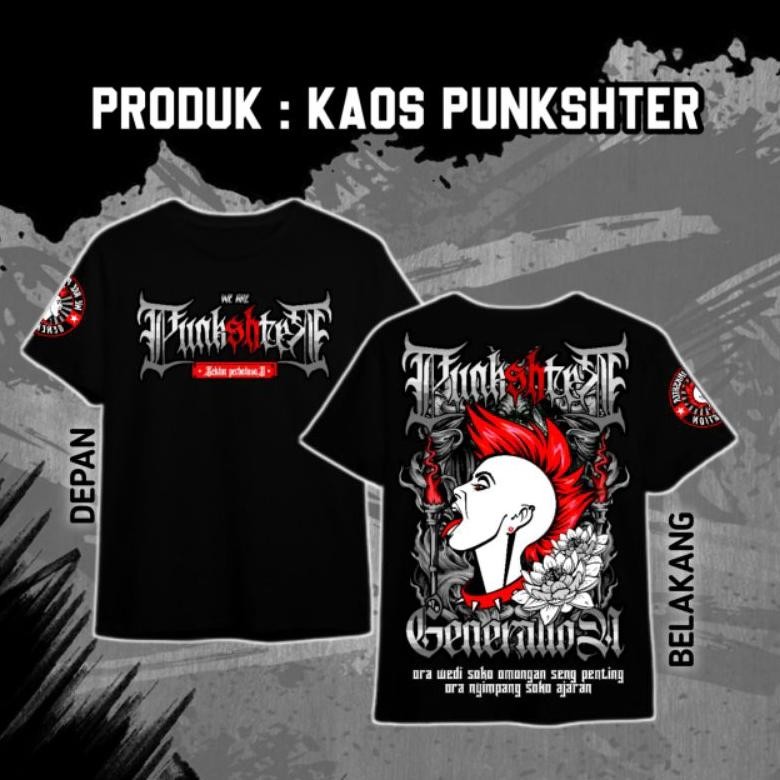 Promo Kaos Punkshter Merah V2 Free Request Daerah
