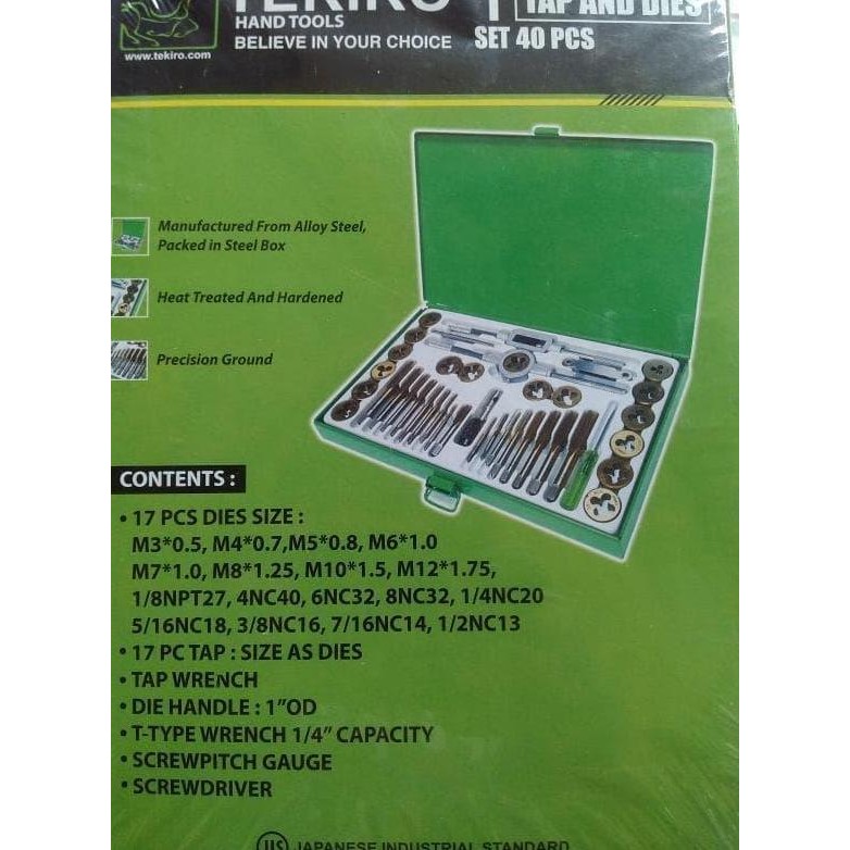

Terbaru! Tap And Dies Set 40 Pcs Tekiro