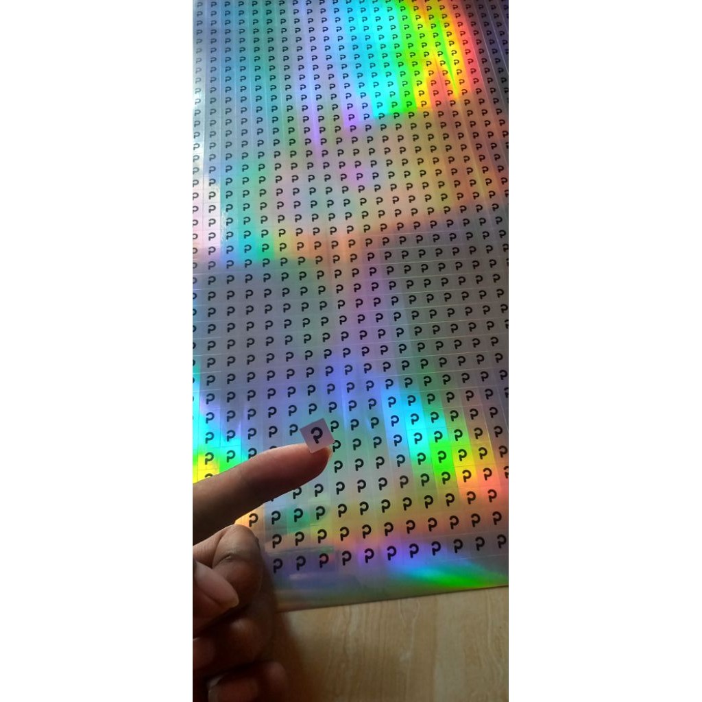 

STIKER HOLOGRAM A3+ tinggal dicabut (kiss cutting)