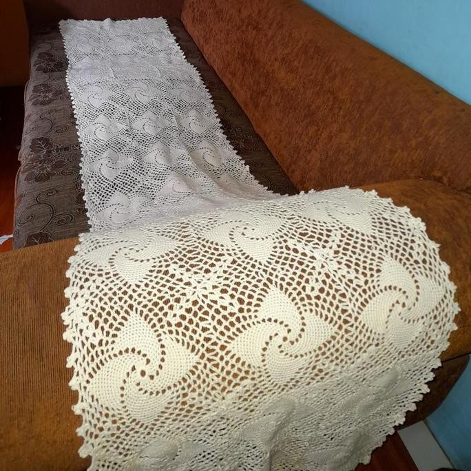 PROMO TAPLAK MEJA RAJUTAN RUNNER - TAPLAK RAJUT PANJANG HANDMADE ESTETIK