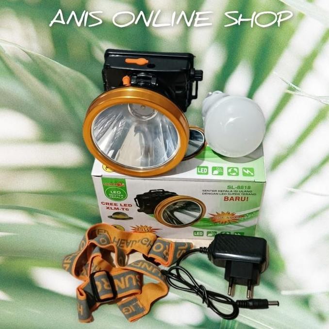 SENTER KEPALA SUNPRO SL-8818 LED 35WATT / HEADLAMP SUNPRO LED DIMMER ORIGINAL DAN TERPERCAYA