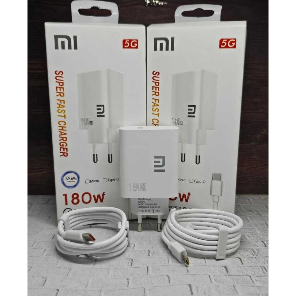 Charger Xiaomi Redmi 13C 5G 180W Support VOOC Fast Charger Kabel Micro Usb & Type C aSt