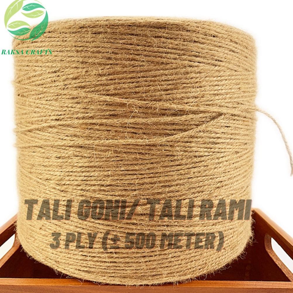 

2er-54 qw-7 Tali Rami Roll / Tali Goni Gulungan 2-3 PLY 500 dan 1000 Meter / Tali Undangan / Tali Hampers / Tali Souvenir / Tali Dekorasi Hiasan Kerajinan / Tali DIY Rustik / Tali Aesthetic / Tali Foto Polaroid / Tali Rami Tugas Sekolah Lomba Kerajinan