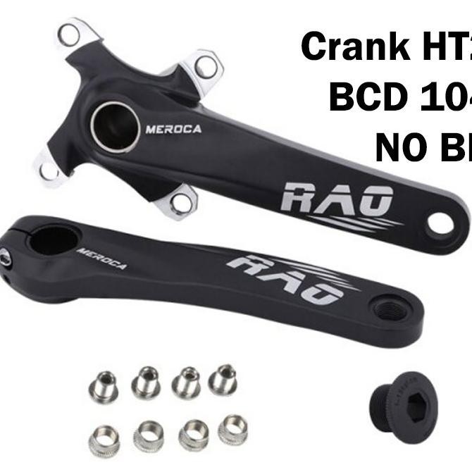 Meroca Rao Crankset Tanpa Ht2 Crank Set Hollowtech Bcd 104 Hitam