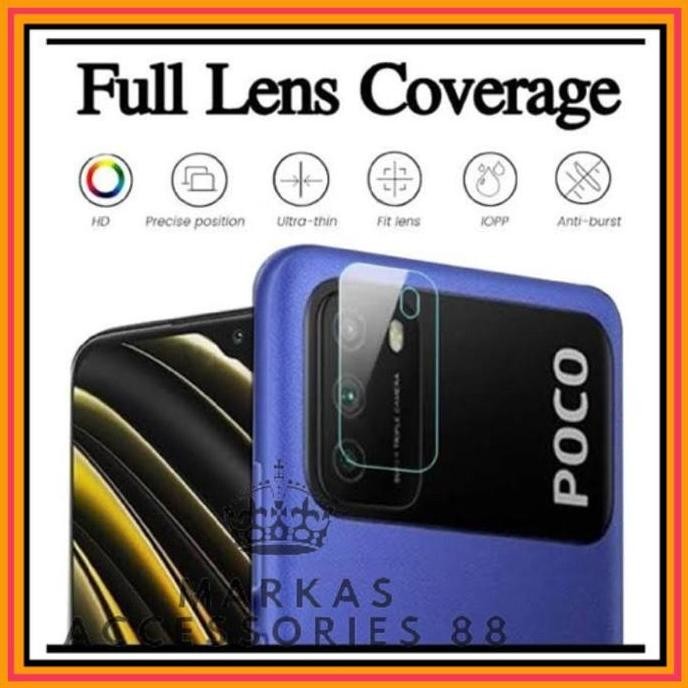 Produk Baru Xiaomi Poco M3 Tempered Glass Lensa Kamera - Anti Gores Kaca Pelindung Kamera HP