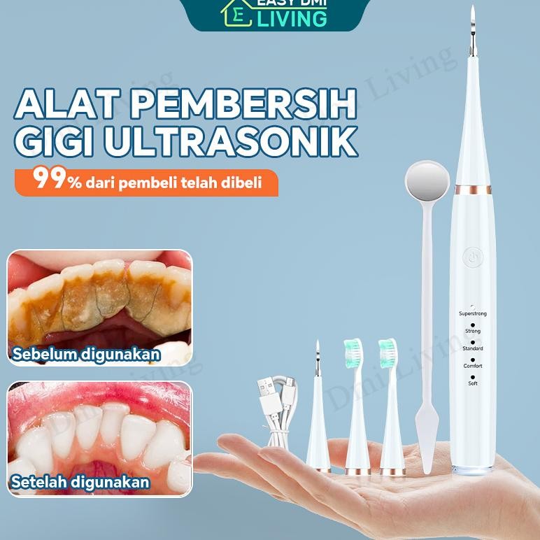 Garansi 2 tahun Pembersih gigi ultrasonik dan sikat gigi elektrik 2 in 1 Smart Portable IPX7 Ultraso