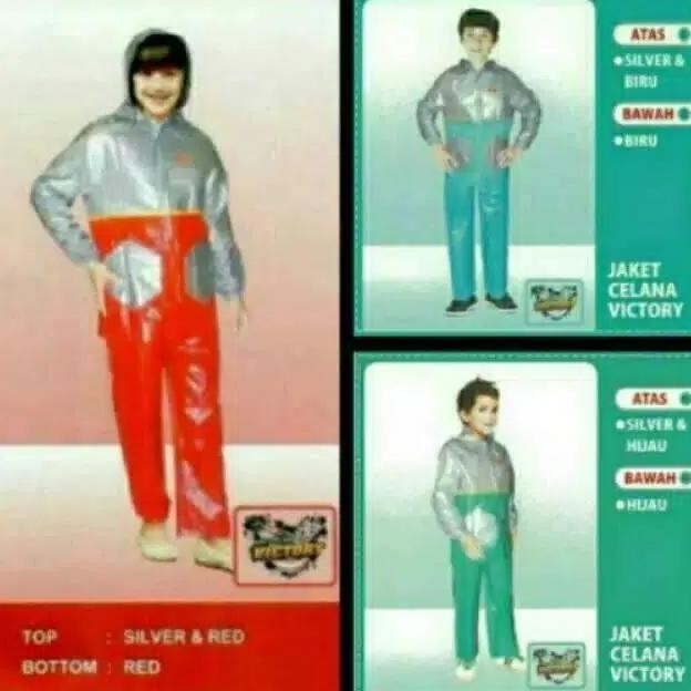 ORI - JAS HUJAN VICTORY INDOPLAST SETELAN JAKET CELANA REMAJA DEWASA TERMURAH