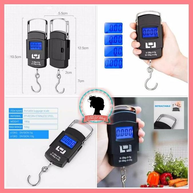 timbangan gantung digital 50kg lesindo