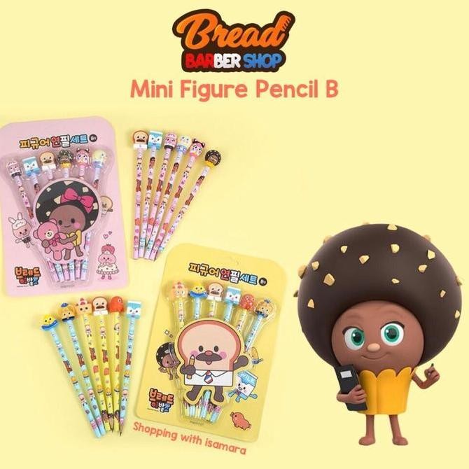 

NEW Bread Barbershop Mini Figure Pencil B / Pensil Mr Bread, Wilk, Cheese, Choco, Sausage, dll