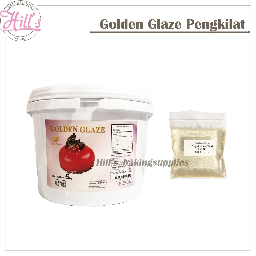 

GOLDEN GLAZE 250 gr PENGKILAT KUE BUAH / PREMIUM CRYSTAL JELLY GLAZE MIRROR TOPPING ROYAL 250gr ( SEPERTI TIGERSON ROYAL JELLY ) aSt
