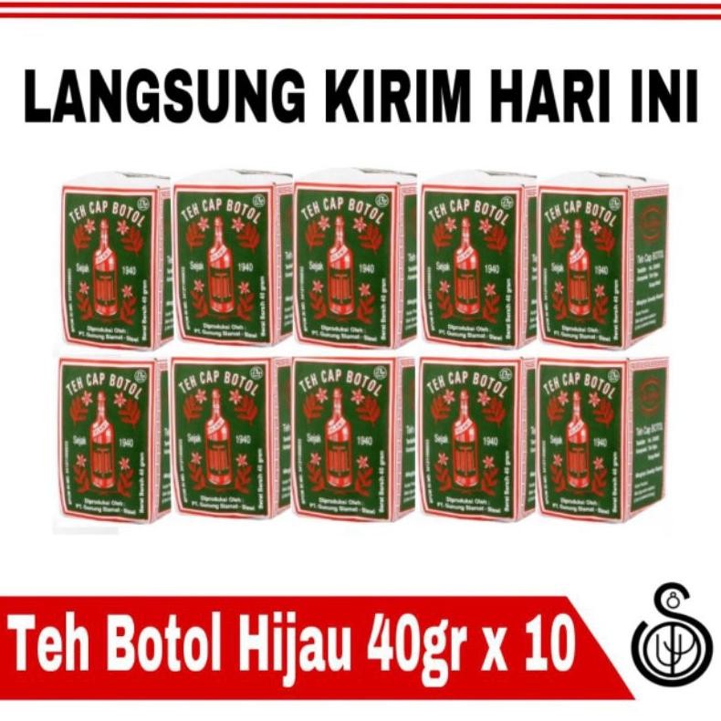 

Teh Cap Botol Hijau 40gr Isi 10 Bungkus Teh Tubruk Wangi aSt