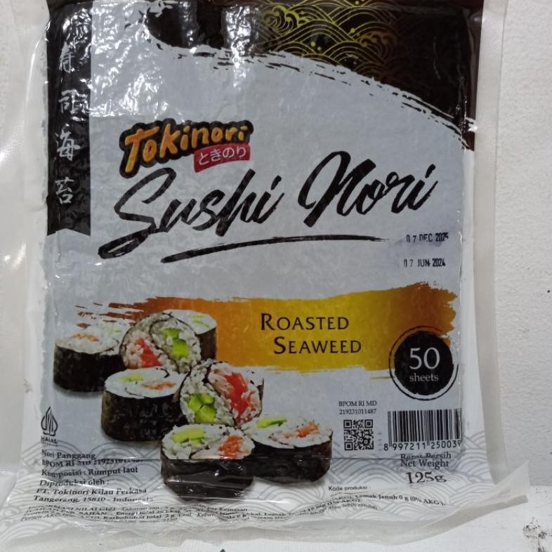 

Tokinori Sushi Nori Sheet 50 Lembar Roasted Seaweed aSt
