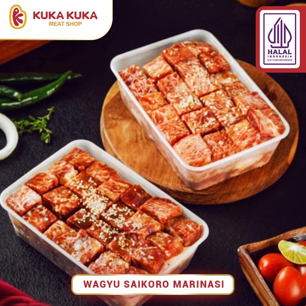 

Wagyu Saikoro Cubes Beef Marinasi/ Bumbu Premium Taste 500 GR - Halal aSt