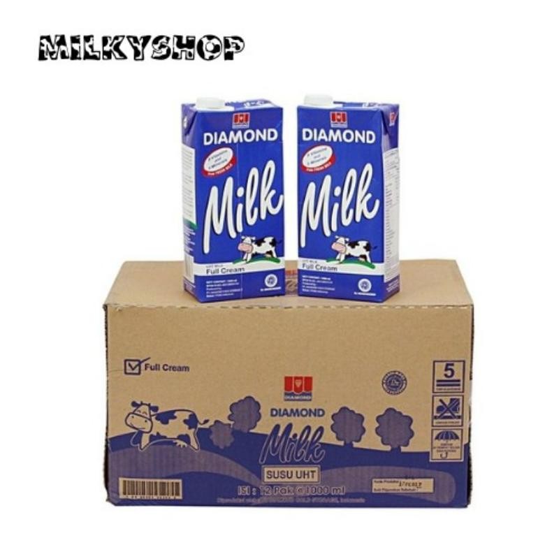 

Susu UHT Diamond Full Cream 1carton (1 Liter X 12pcs) Pengiriman Via Gojek Instan aSt