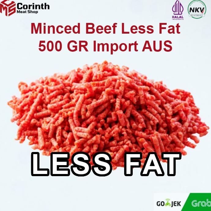 

MINCED BEEF LESS FAT AUS / DAGING CINCANG RENDAH LEMAK / IMPORT AUSTRALIA / 500 GRAM aSt