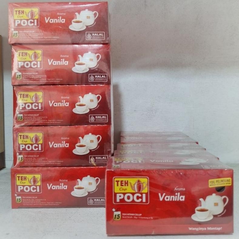 

Grosir Teh Poci Vanila 1 slop isi 5 box/ Teh celup Poci Vanila aSt