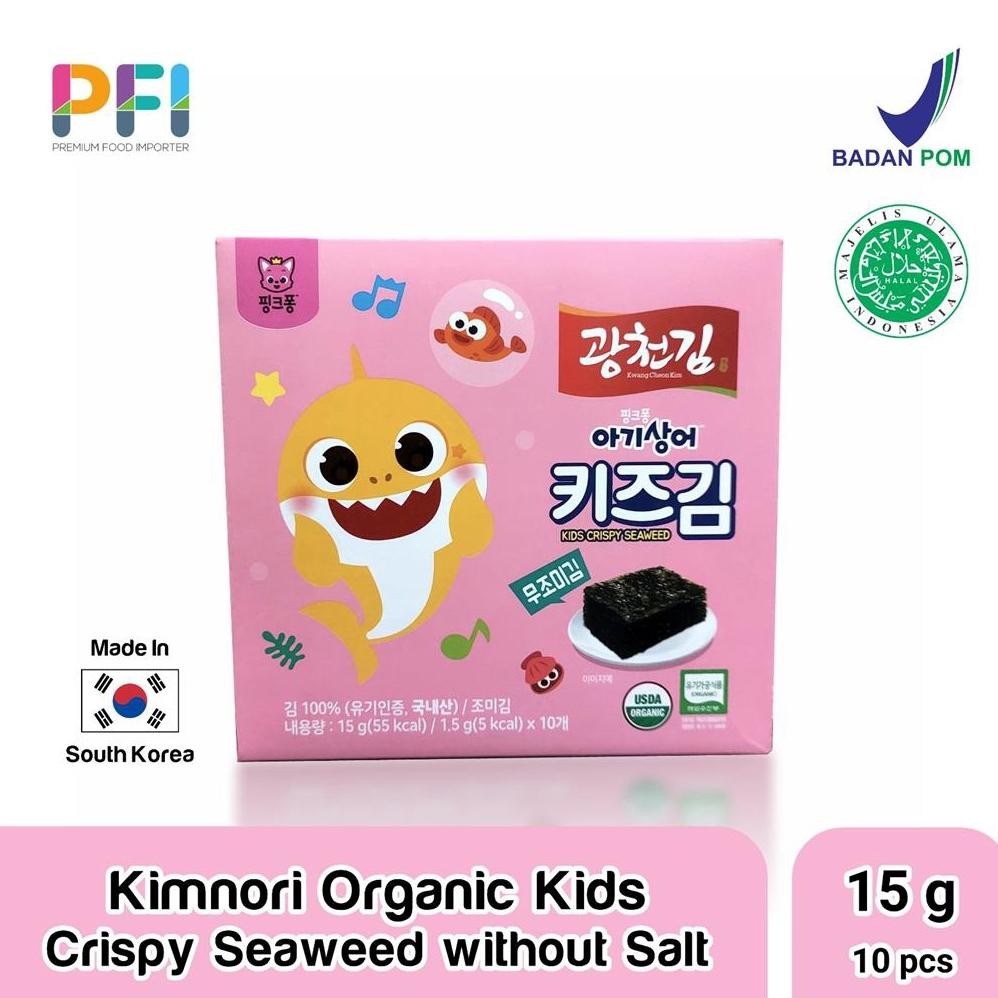 

Kimnori Organic Kids Cripsy Seaweed Without Salt 15gr - Rumput Laut Organik untuk Anak tanpa Garam aSt