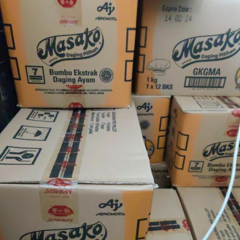 

Masako Ayam / Sapi kemasan Horeca 1kg per karton DUS isi 12 aSt
