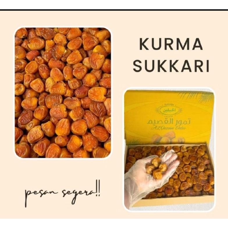 

Kurma Sukari Al-Qassim 2,5kg / Kurma Sukari Basah Dus / High Quality Kurma aSt