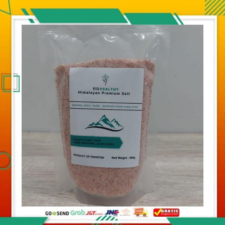 

Garam Himalaya Asli Fixhealthy 500gr Himalayan Premium Salt organic Super Food Original dan Natural aSt