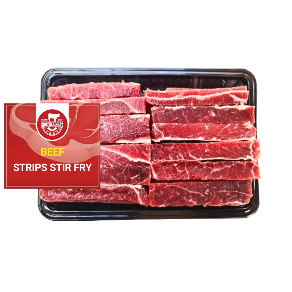 

Beef Strips Stir Fry / Daging Sapi Potong Tumis / Teriyaki Low Fat 500gr, Brothermeatshop aSt